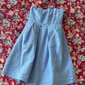 J. Crew Strapless Blue Dress